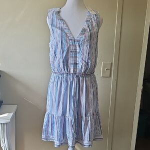 Vineyard Vines Blue and Red Striped Mini Dress